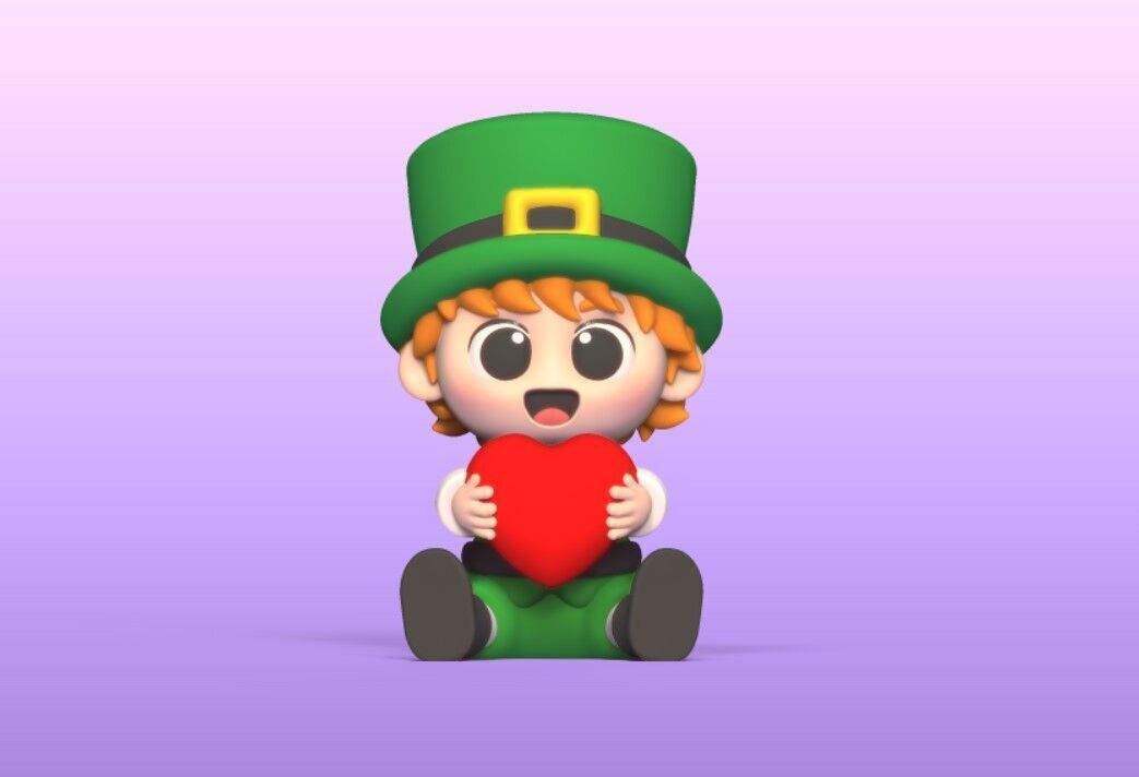 St Patrick Heart 3D print model_1