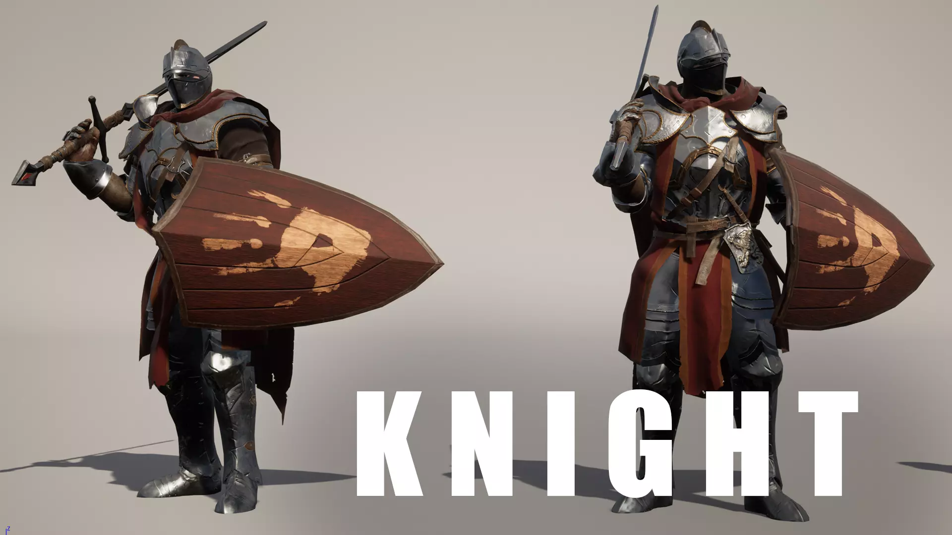 Knight Low-poly 3D model_0