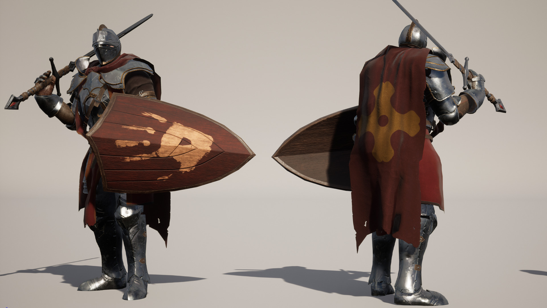 Knight Low-poly 3D model_2