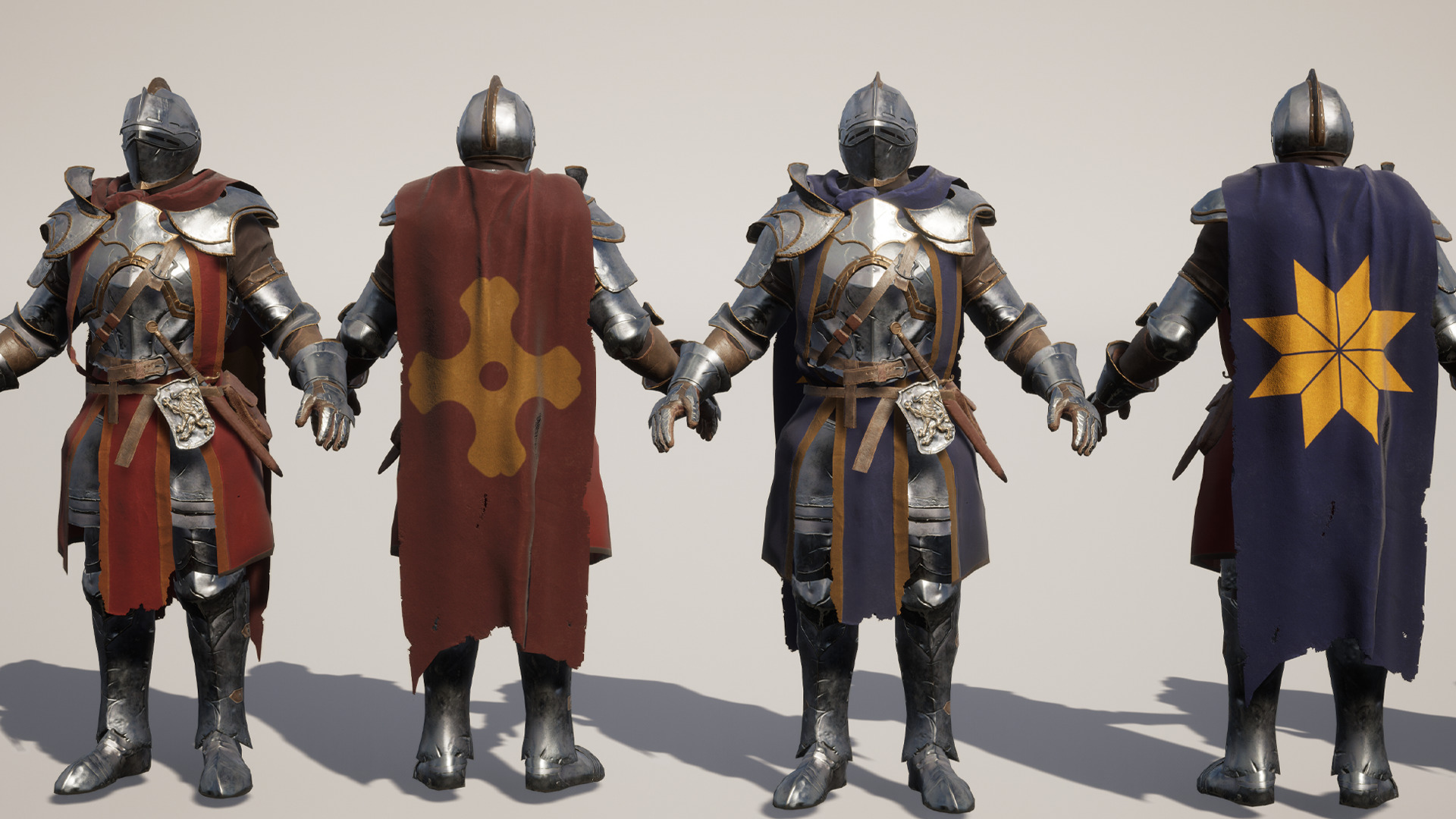 Knight Low-poly 3D model_4