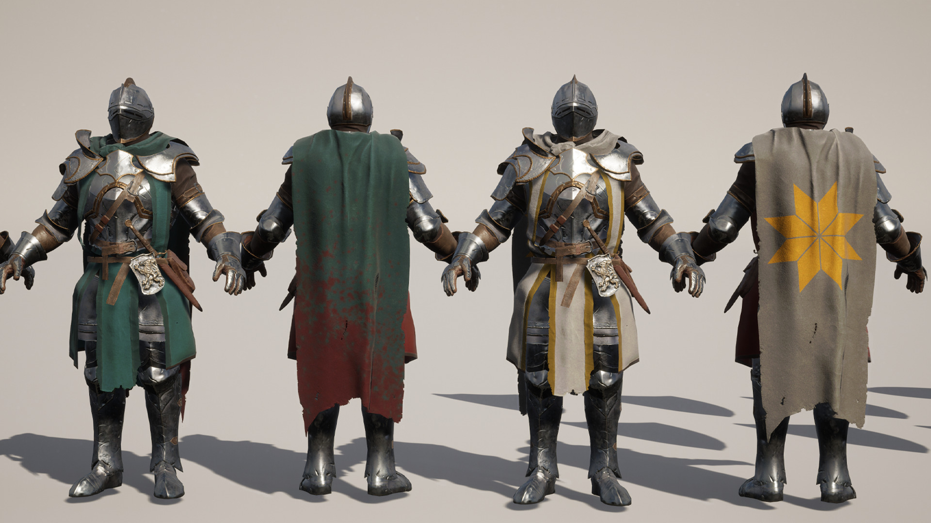 Knight Low-poly 3D model_6