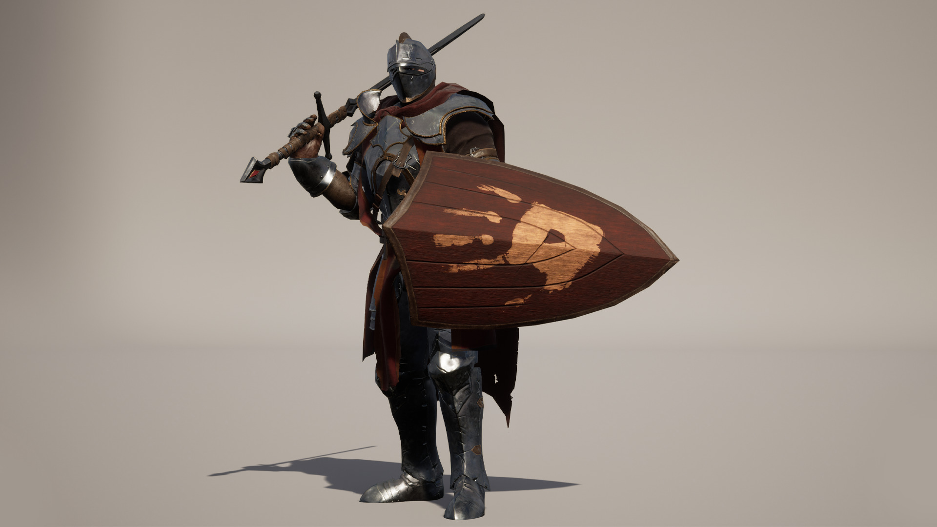 Knight Low-poly 3D model_10