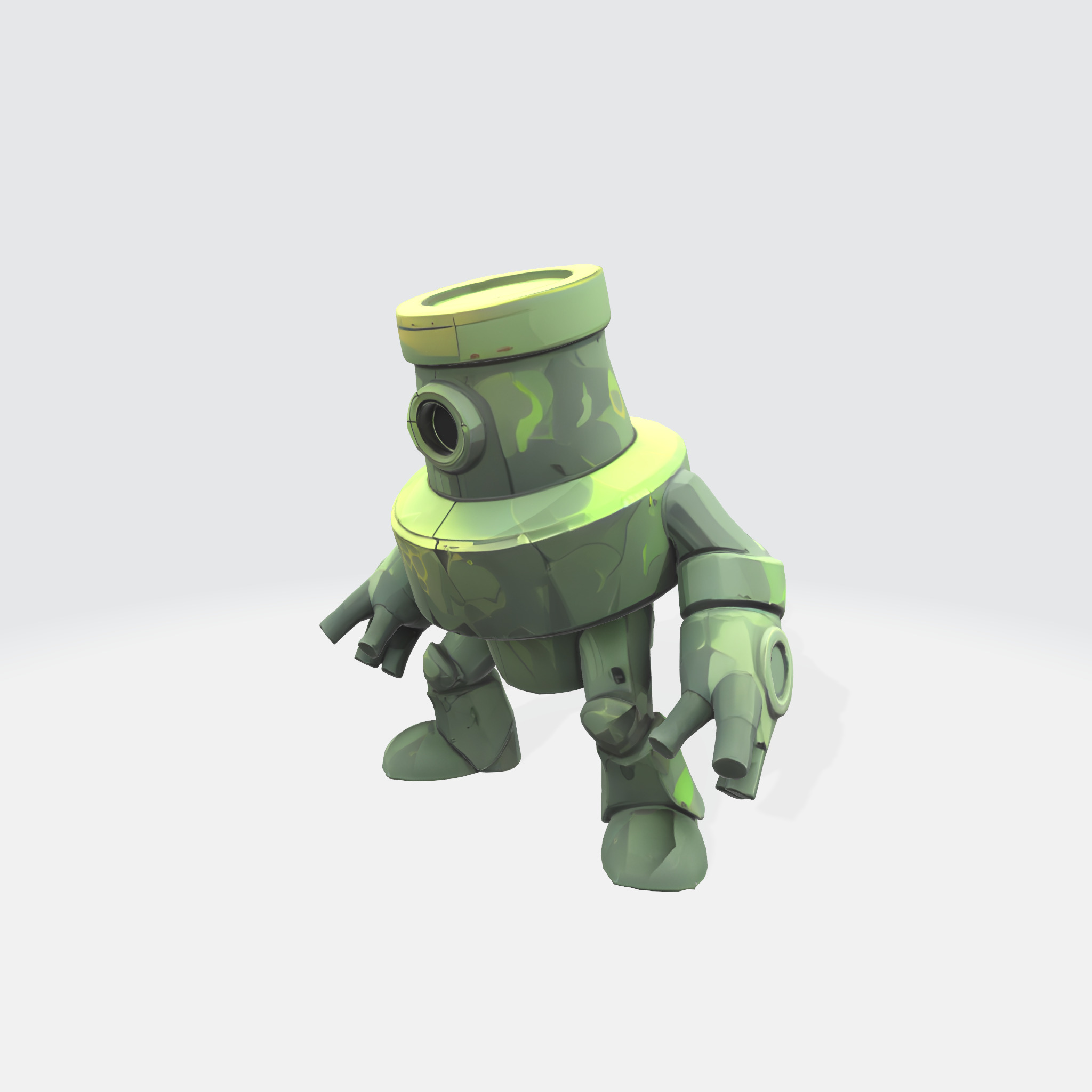 Robotic Sentinel - Camouflaged Surveillance 3D model_1