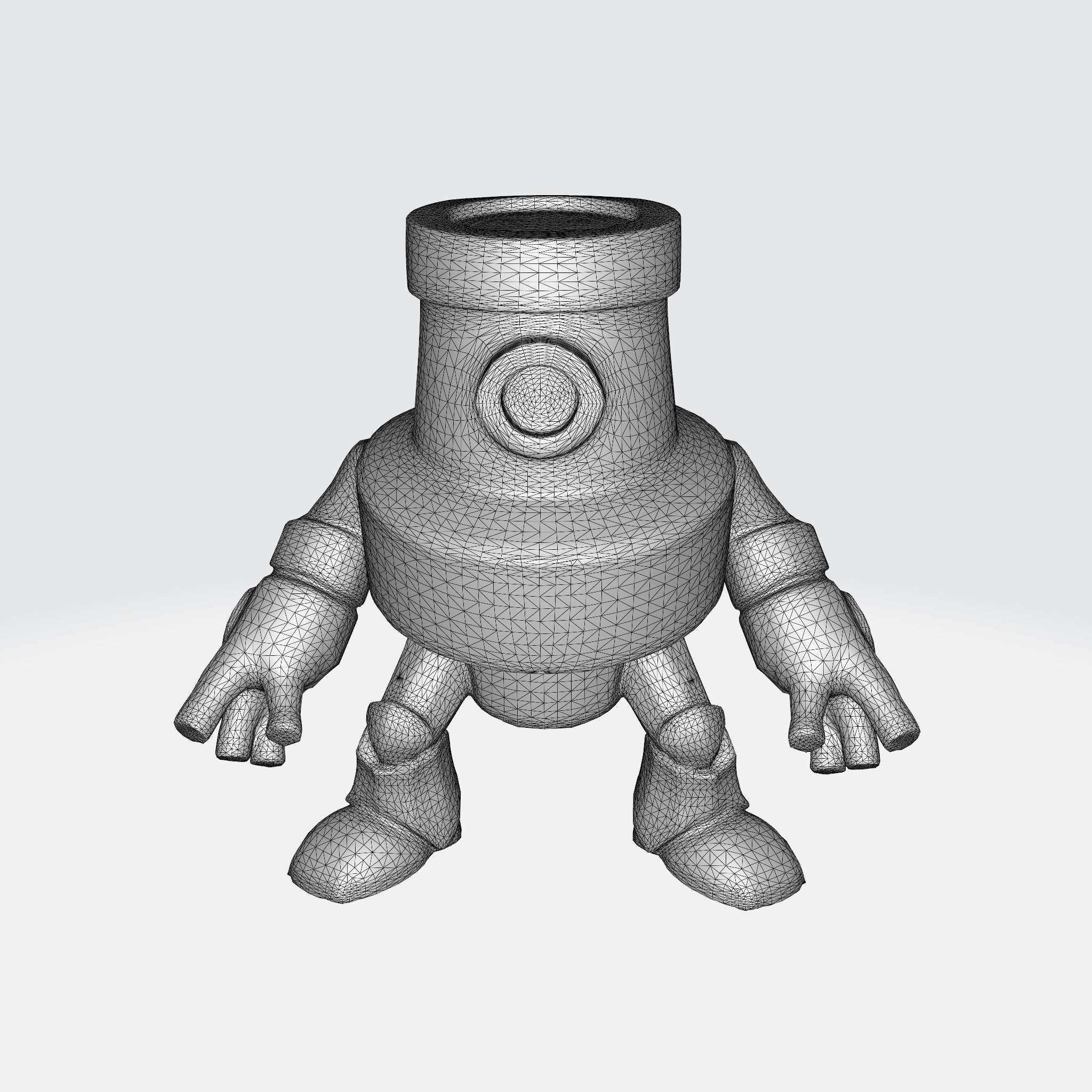 Robotic Sentinel - Camouflaged Surveillance 3D model_4