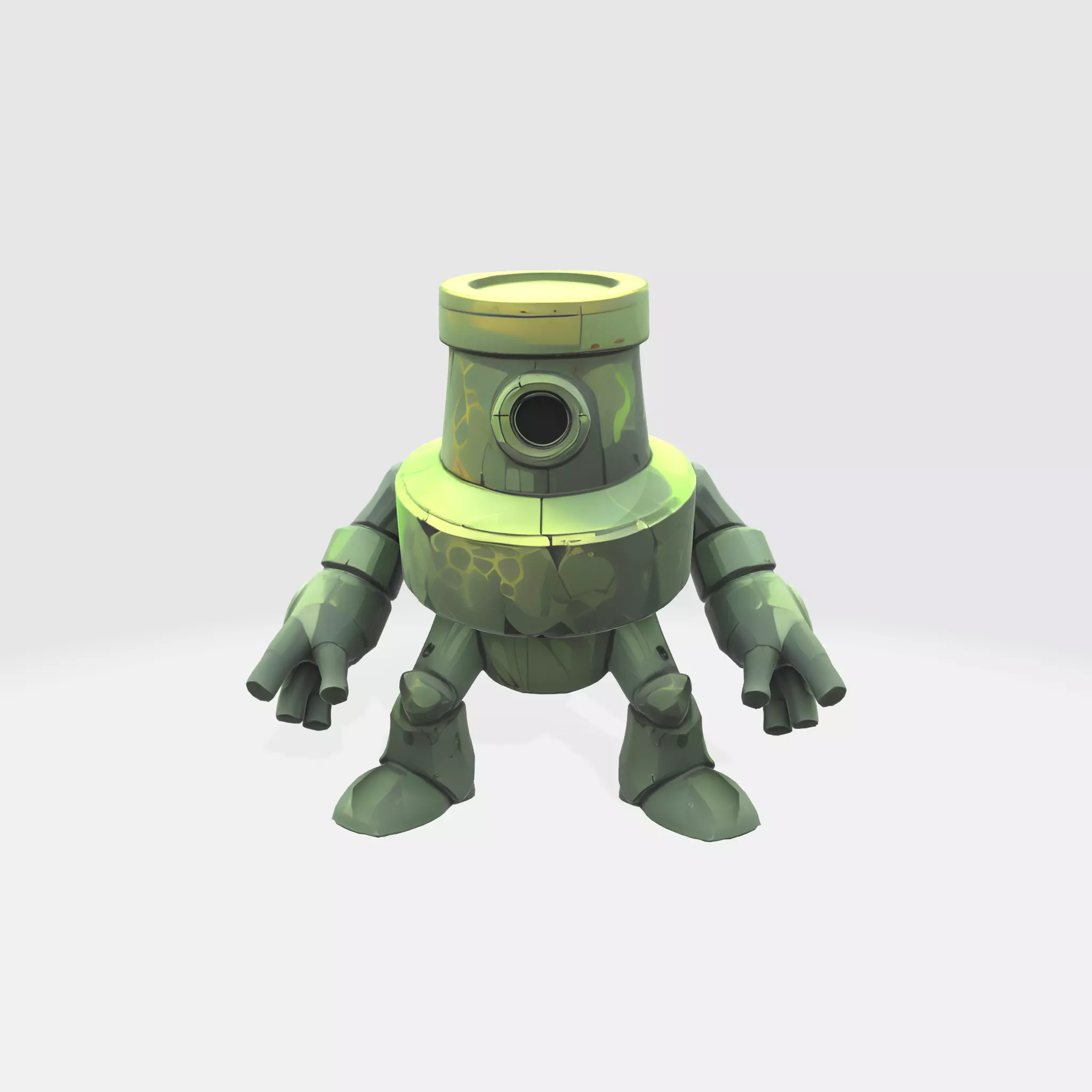 Robotic Sentinel - Camouflaged Surveillance 3D model_0