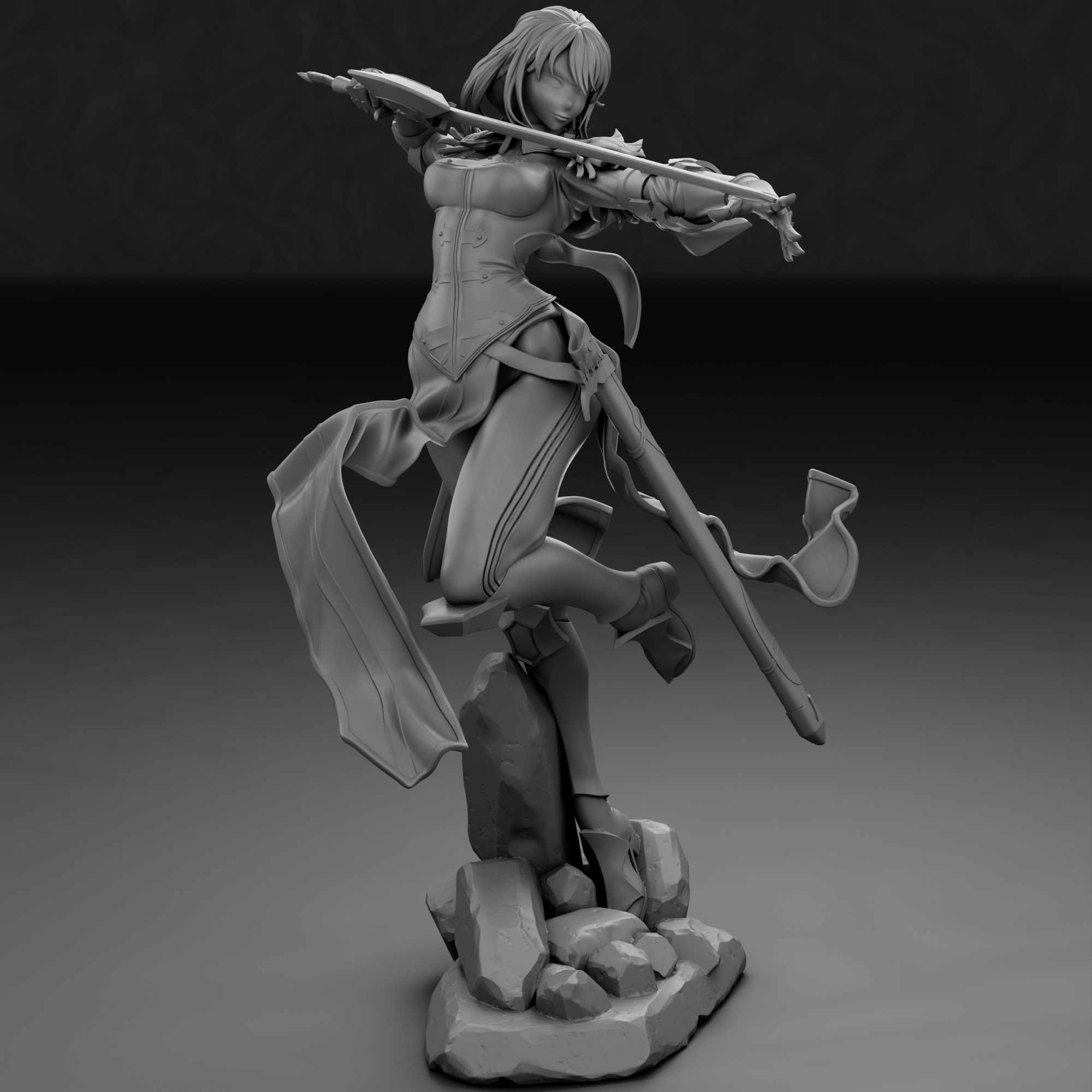 Cha Hae-In from Solo Leveling 3D print model_10