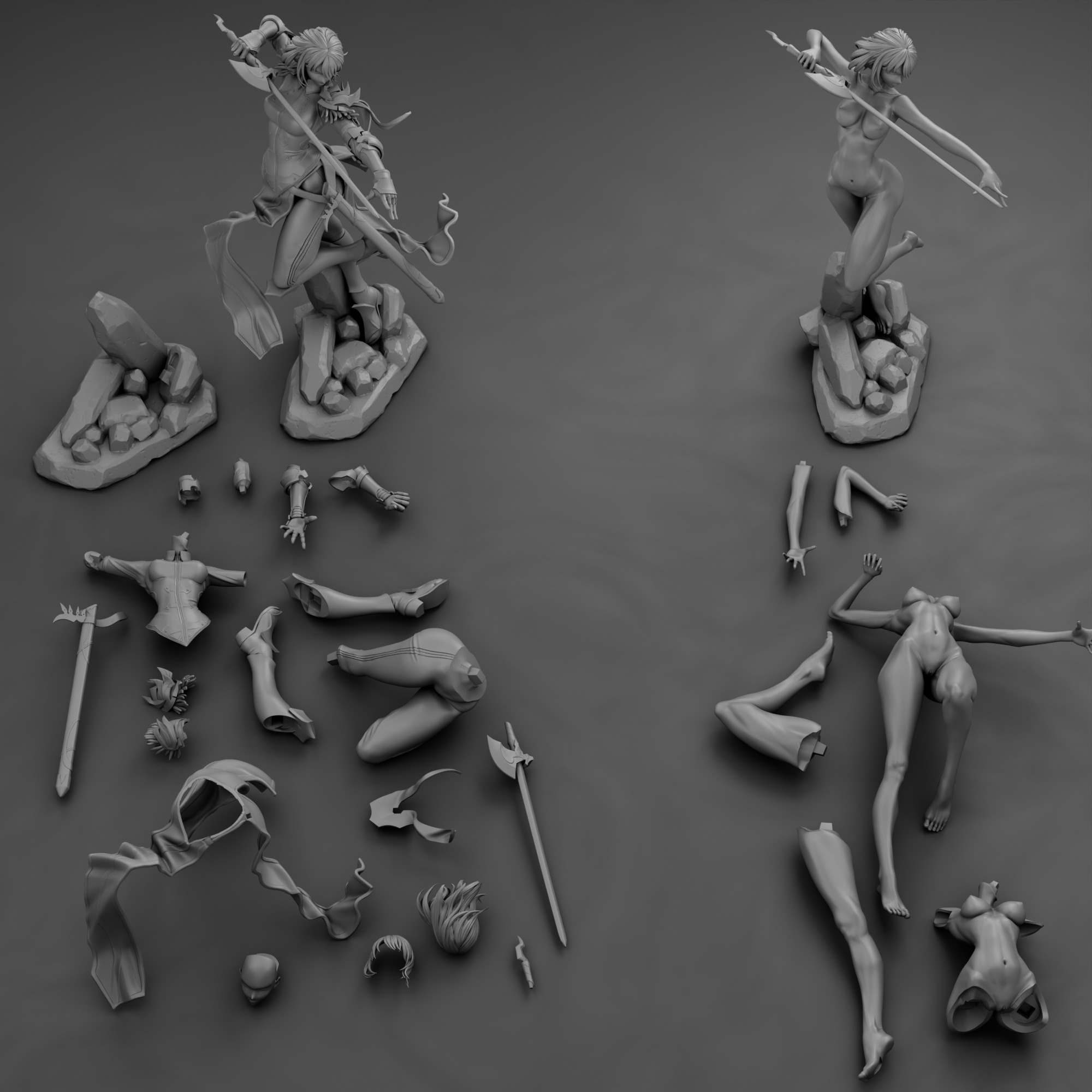 Cha Hae-In from Solo Leveling 3D print model_12