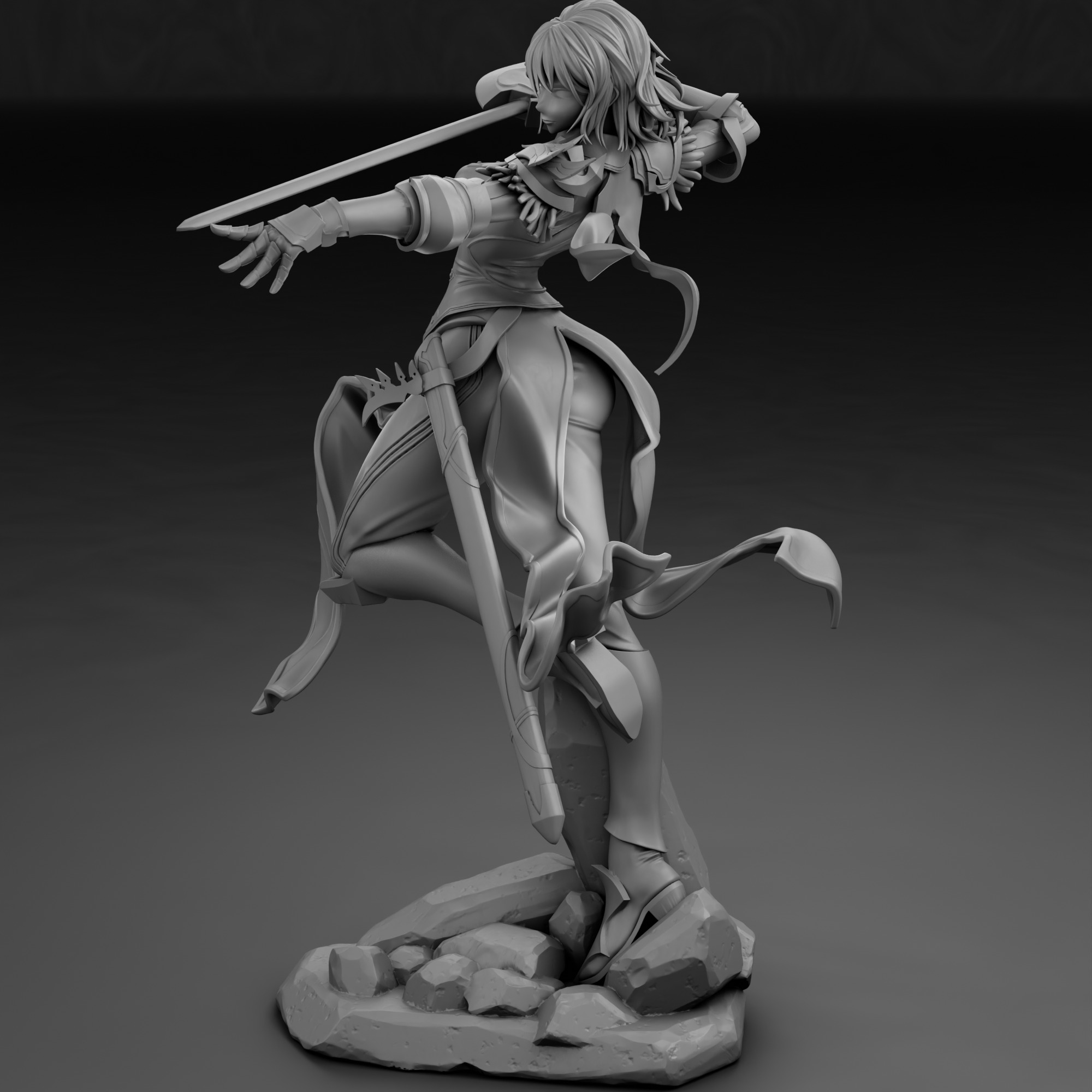 Cha Hae-In from Solo Leveling 3D print model_7