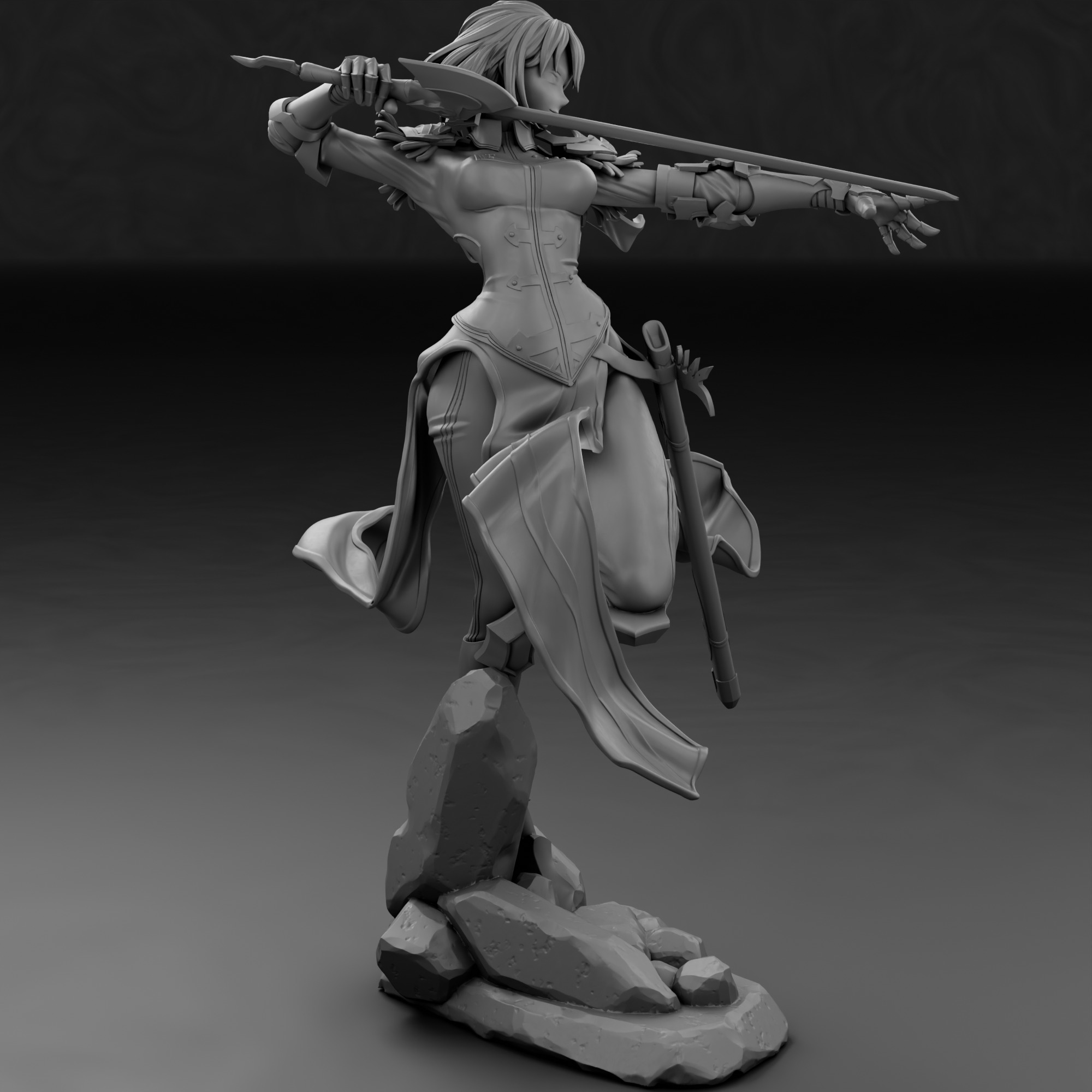 Cha Hae-In from Solo Leveling 3D print model_9