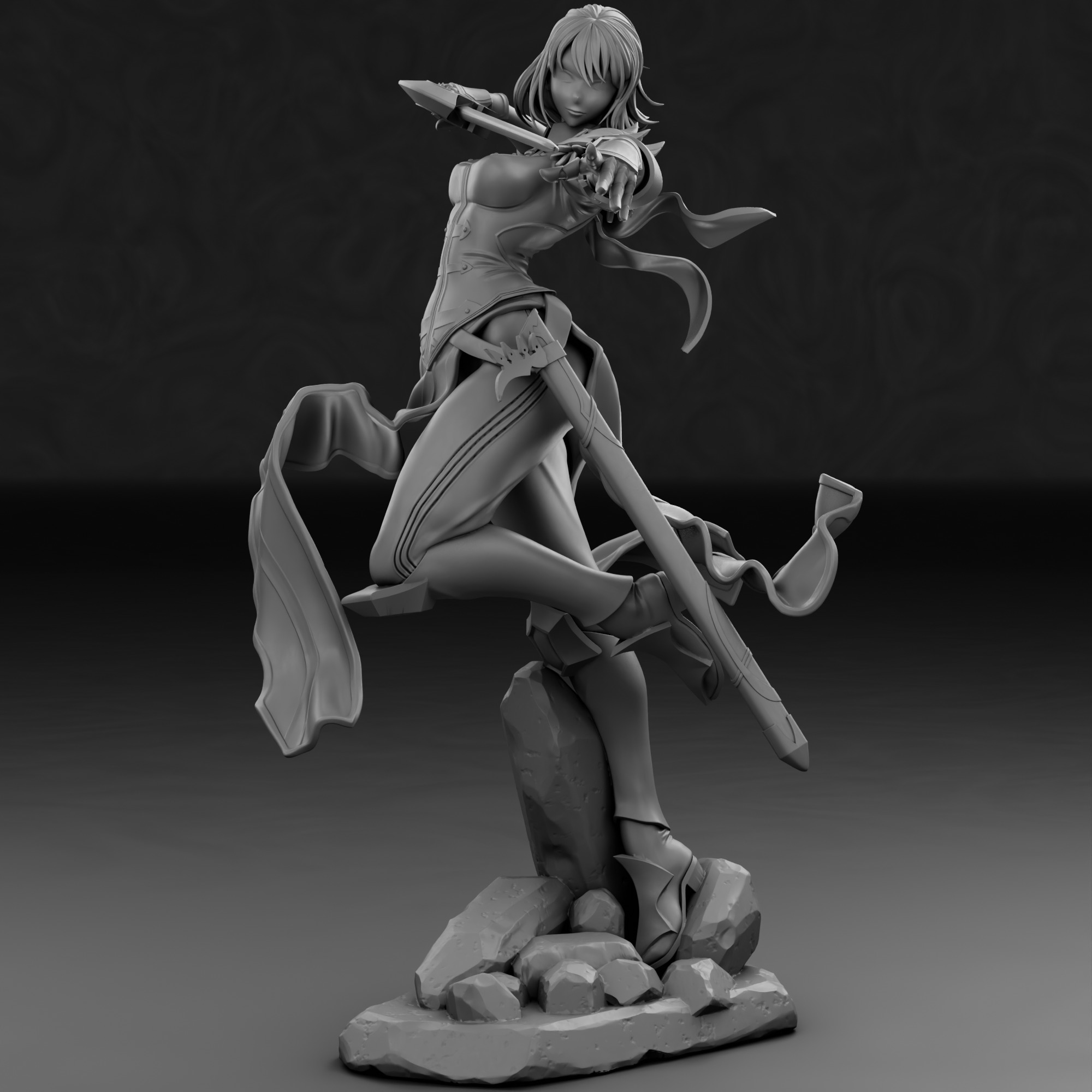 Cha Hae-In from Solo Leveling 3D print model_6