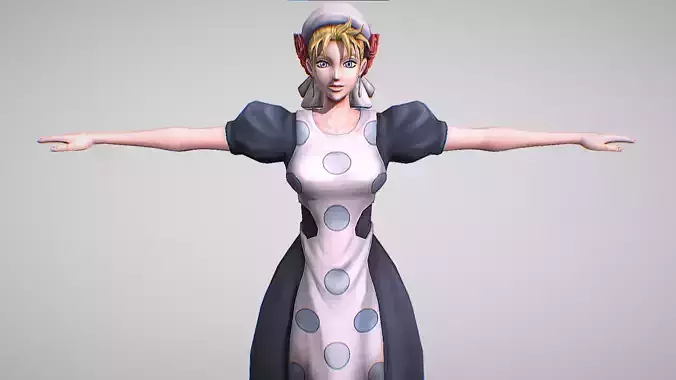 Suzi Q - Jojo Bizarre Adventure - Diamond Records Low-poly 3D model
