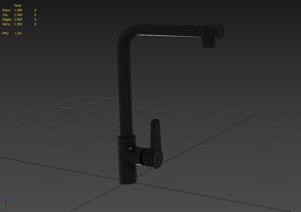 Faucet M09 Low-poly 3D model_5