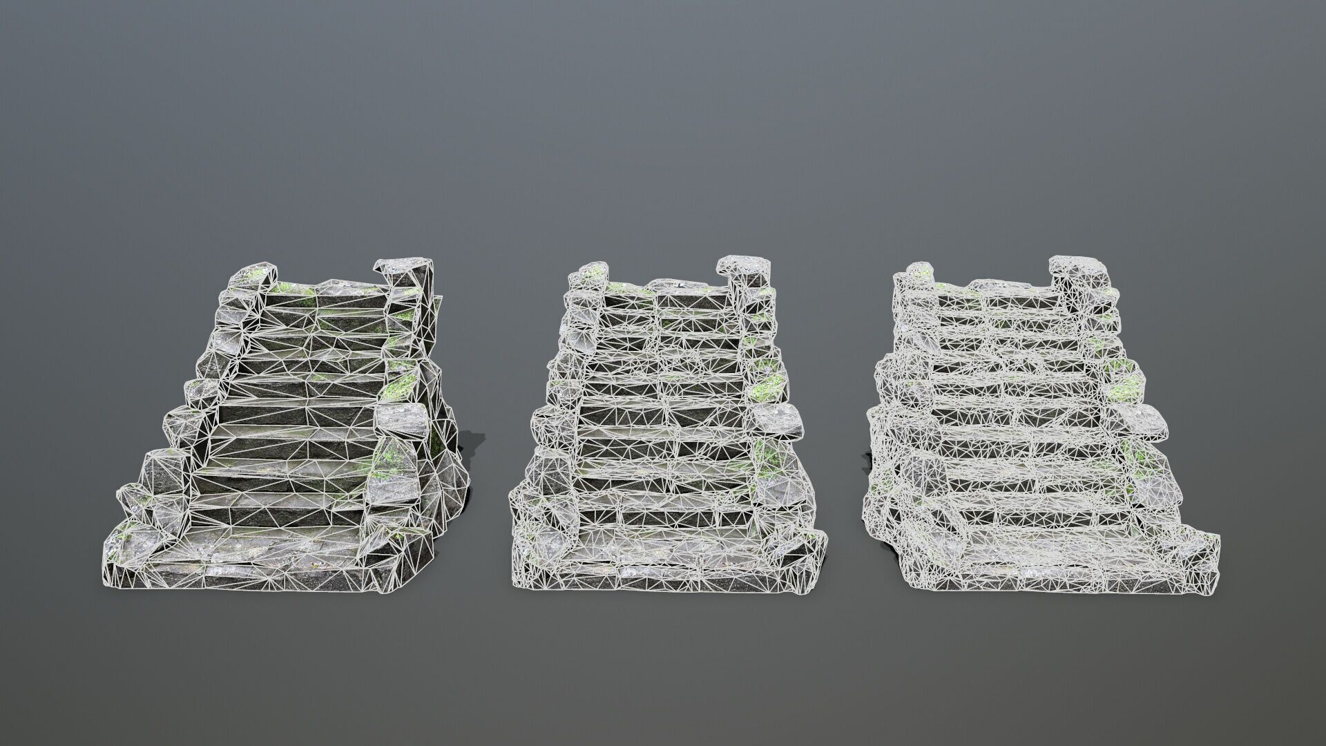 Stairs Low-poly 3D model_15