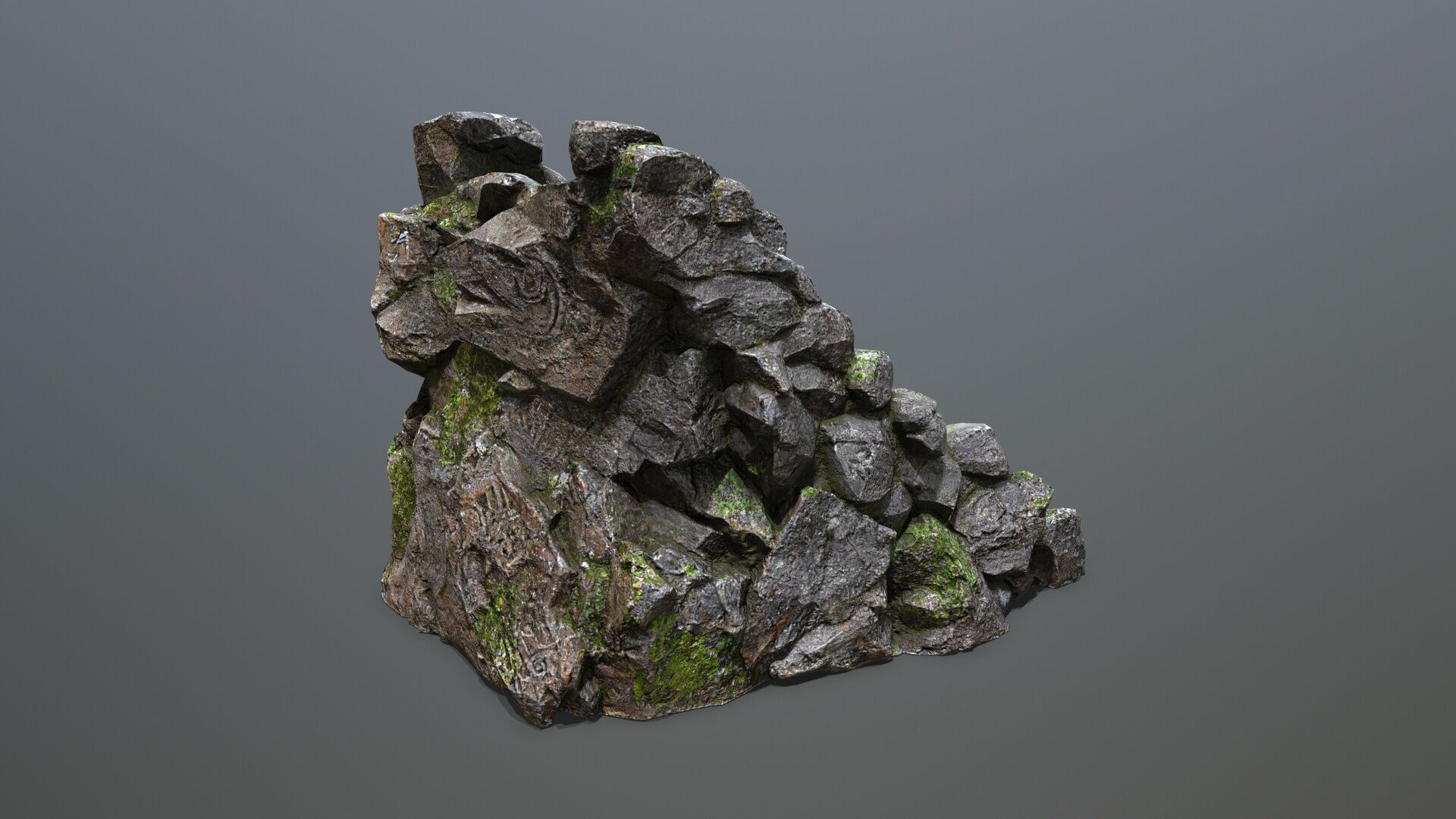 Stairs Low-poly 3D model_9