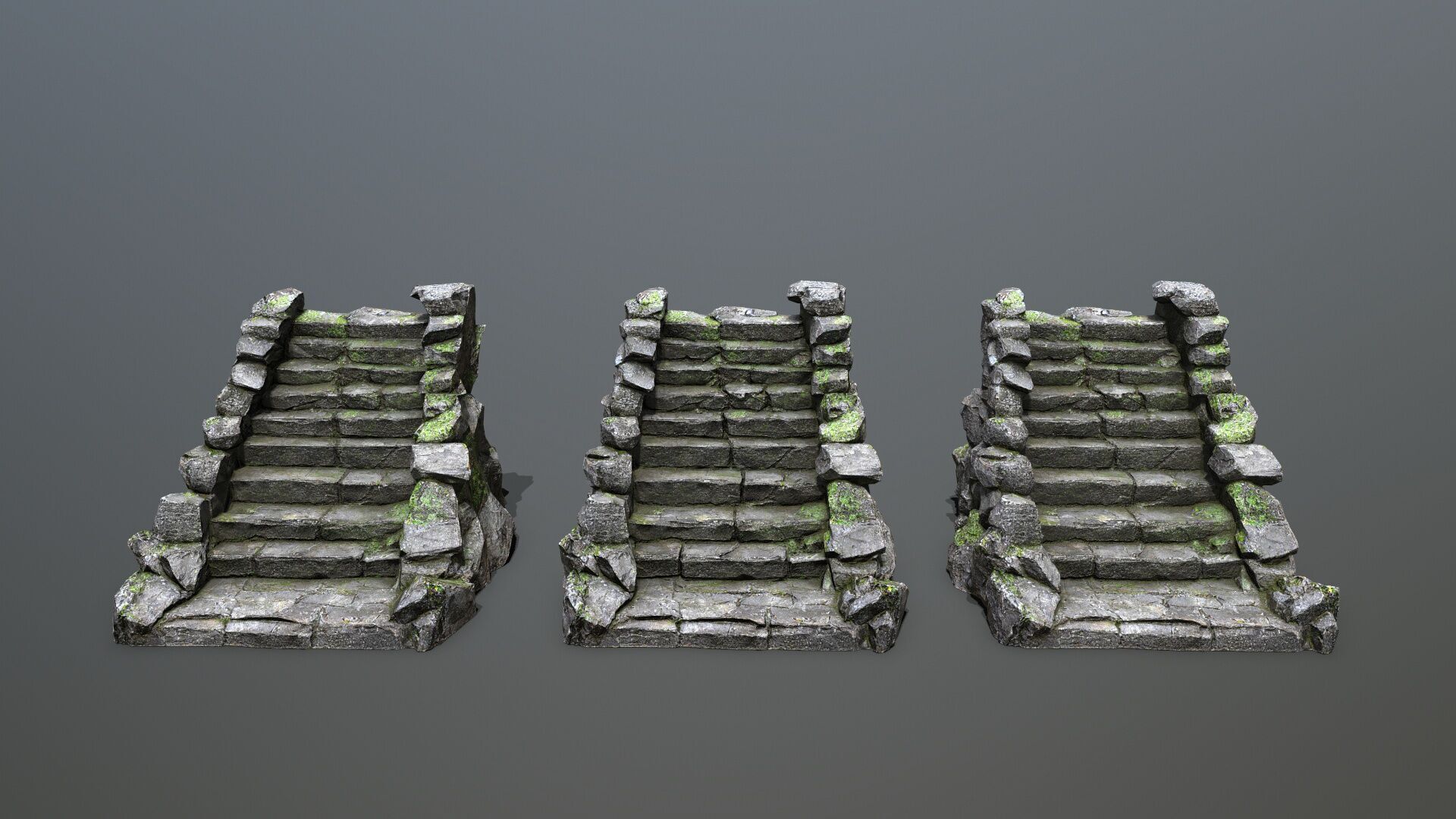 Stairs Low-poly 3D model_14