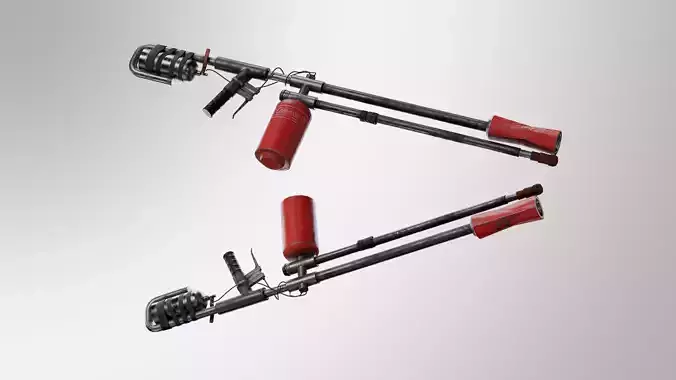 Game ready The Last of Us Flamethrower Low-poly 3D model
