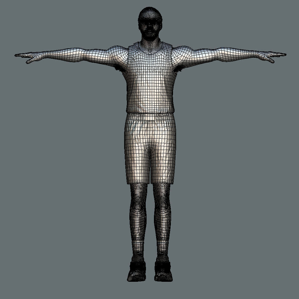 T-Pose rigged Taurean Prince Los Angeles Lakers 3D model_6