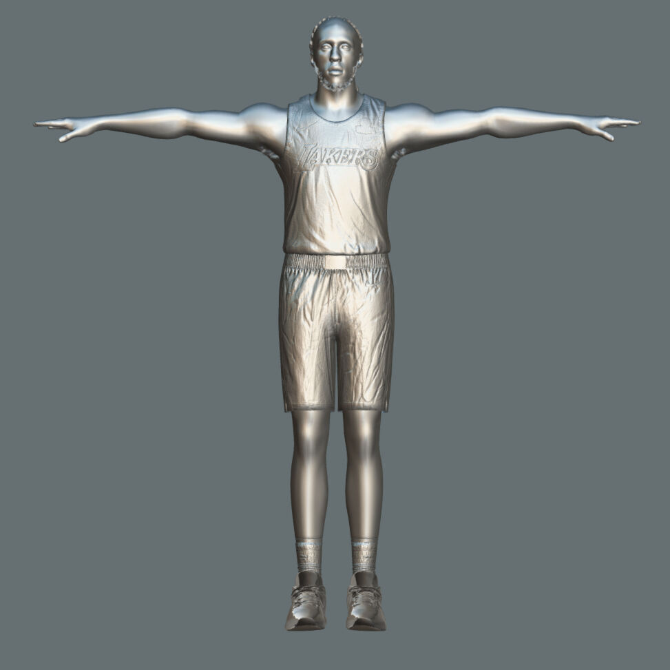 T-Pose rigged Taurean Prince Los Angeles Lakers 3D model_4