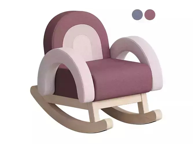 Rainbow Rocking Chair 3D model