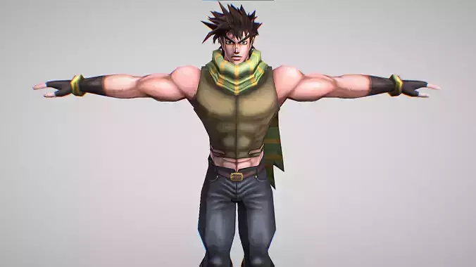 Joseph Joestar - Jojo Bizarre Adventure - Diamond Records Low-poly 3D model