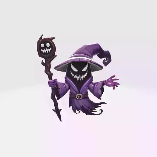Sinister Sorcerer - Haunting Hooded Figurine 3D model