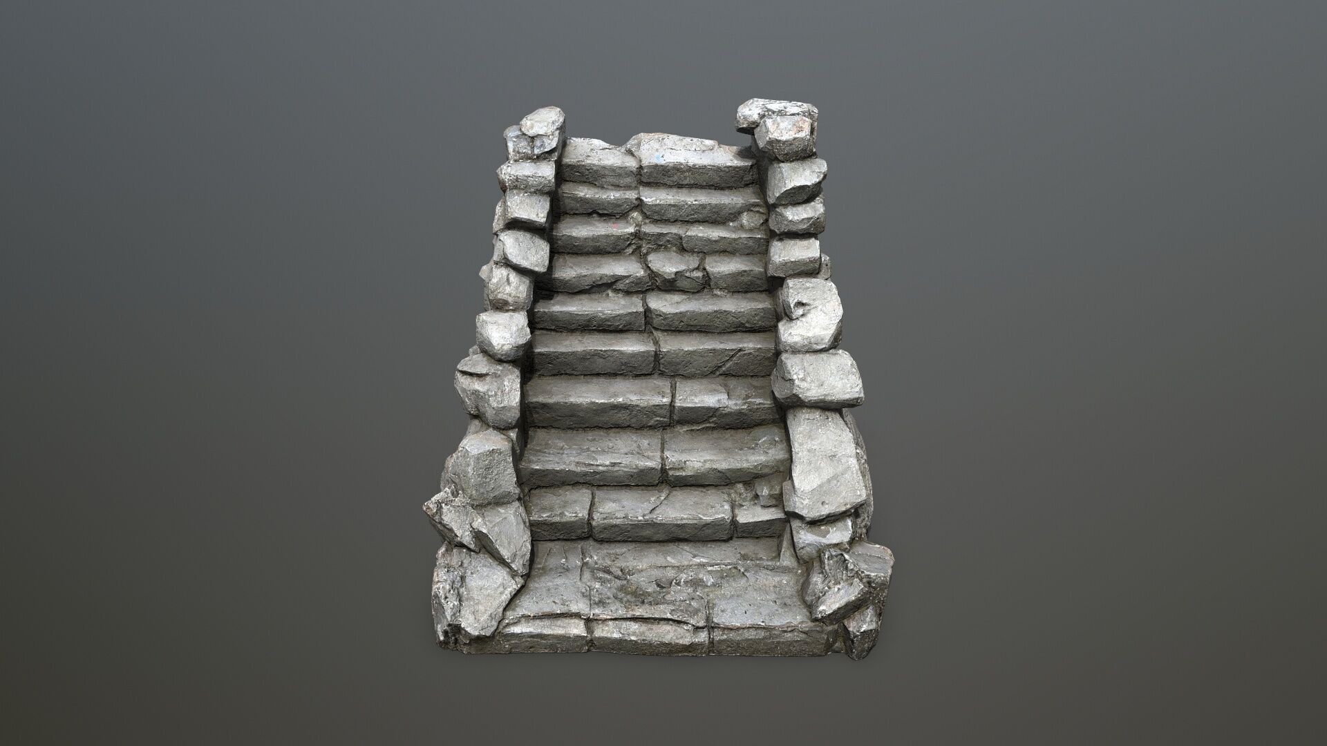 Stairs Low-poly 3D model_12