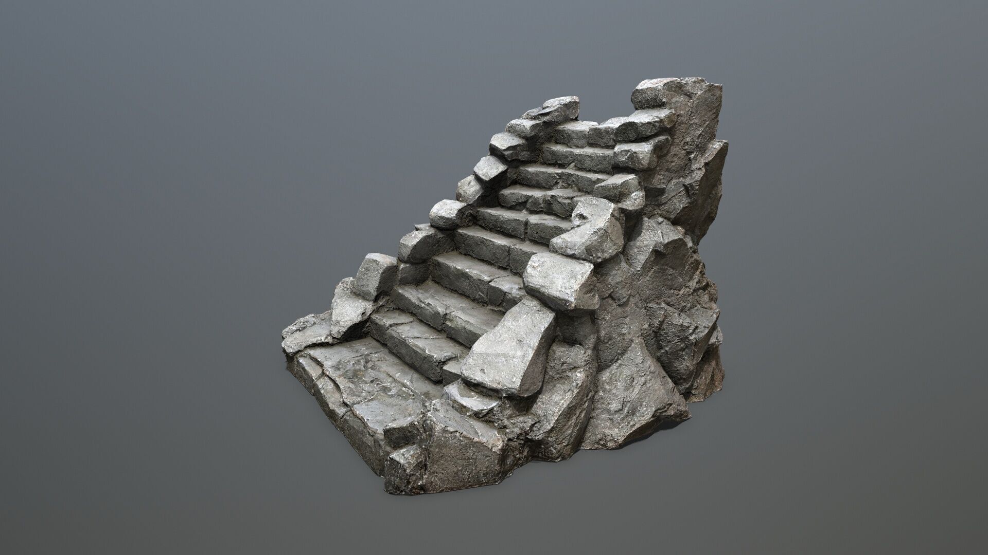 Stairs Low-poly 3D model_5