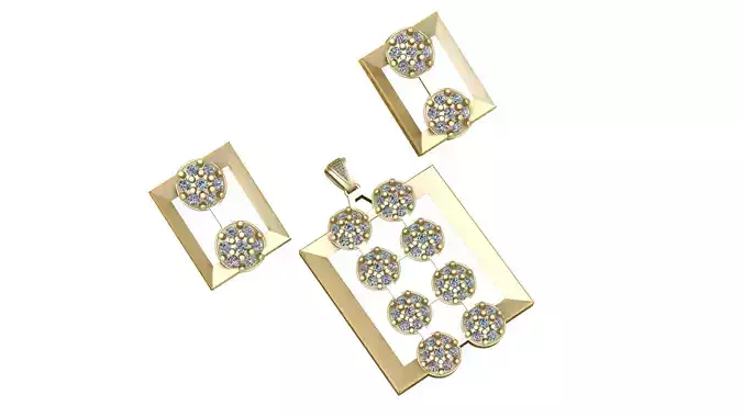 RECTANGLE SHAPE LOCKET SET 3D PRINTABLE MODEL