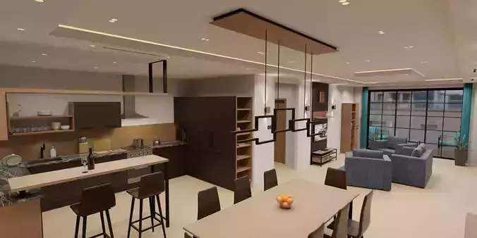 Low Poly Modern Apartment