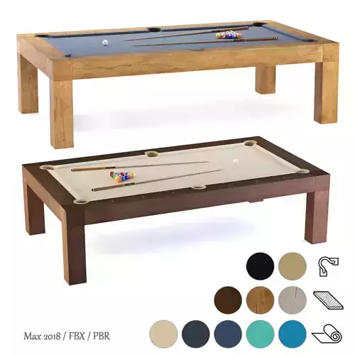 Brunswick Parsons 8ft Pool Table Low-poly 3D model