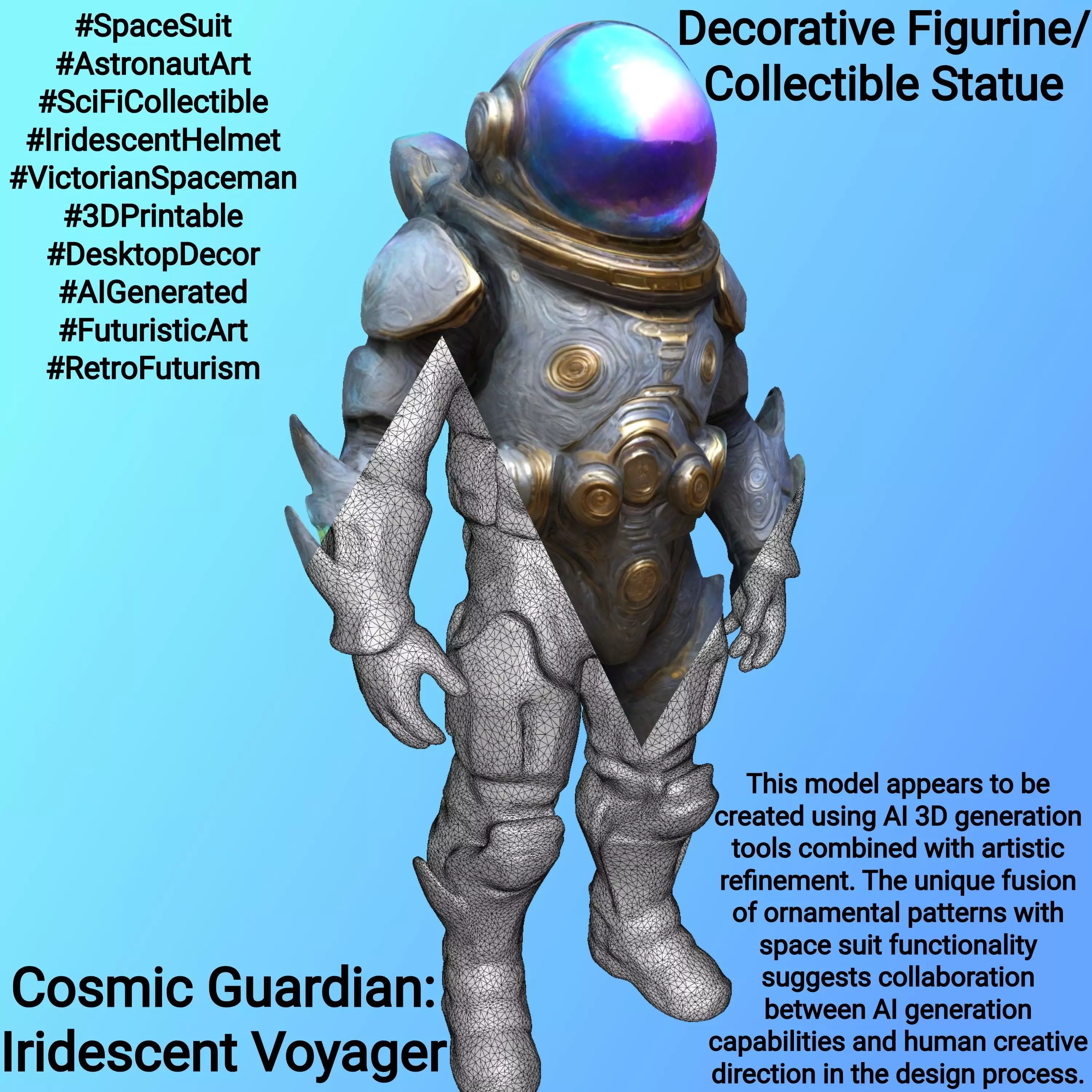 Cosmic Guardian - Iridescent Voyager 3D print model_0