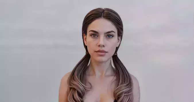 Nastya  - Young Woman 3D  Low-poly 3D model