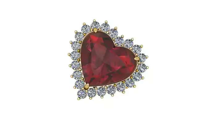 HEART SHAPE RING 3D PRINTABLE MODEL