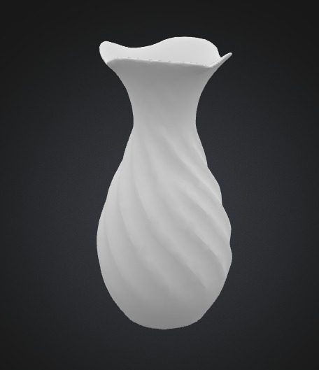 Minimalist futuristic vase 3D print model_1