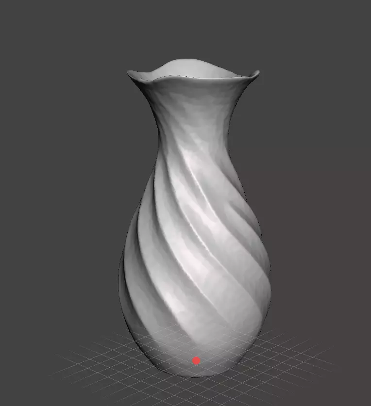 Minimalist futuristic vase 3D print model_0