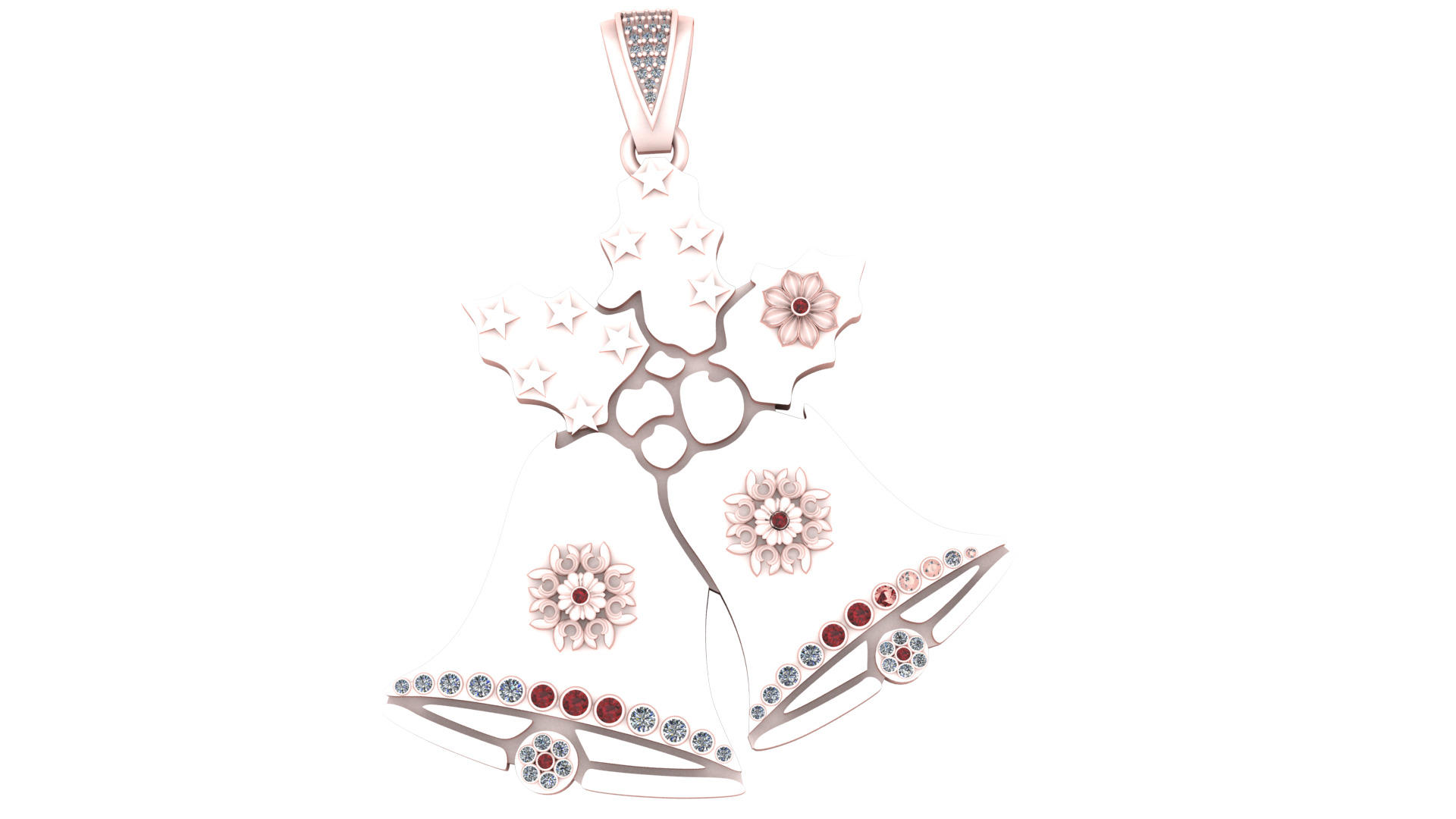 CHRISTMAS BELL PENDANT 3D PRINTABLE MODEL 3D print model_1