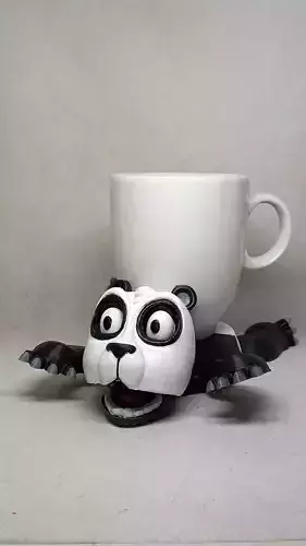Panda cup holder No Supports needed 3D print model