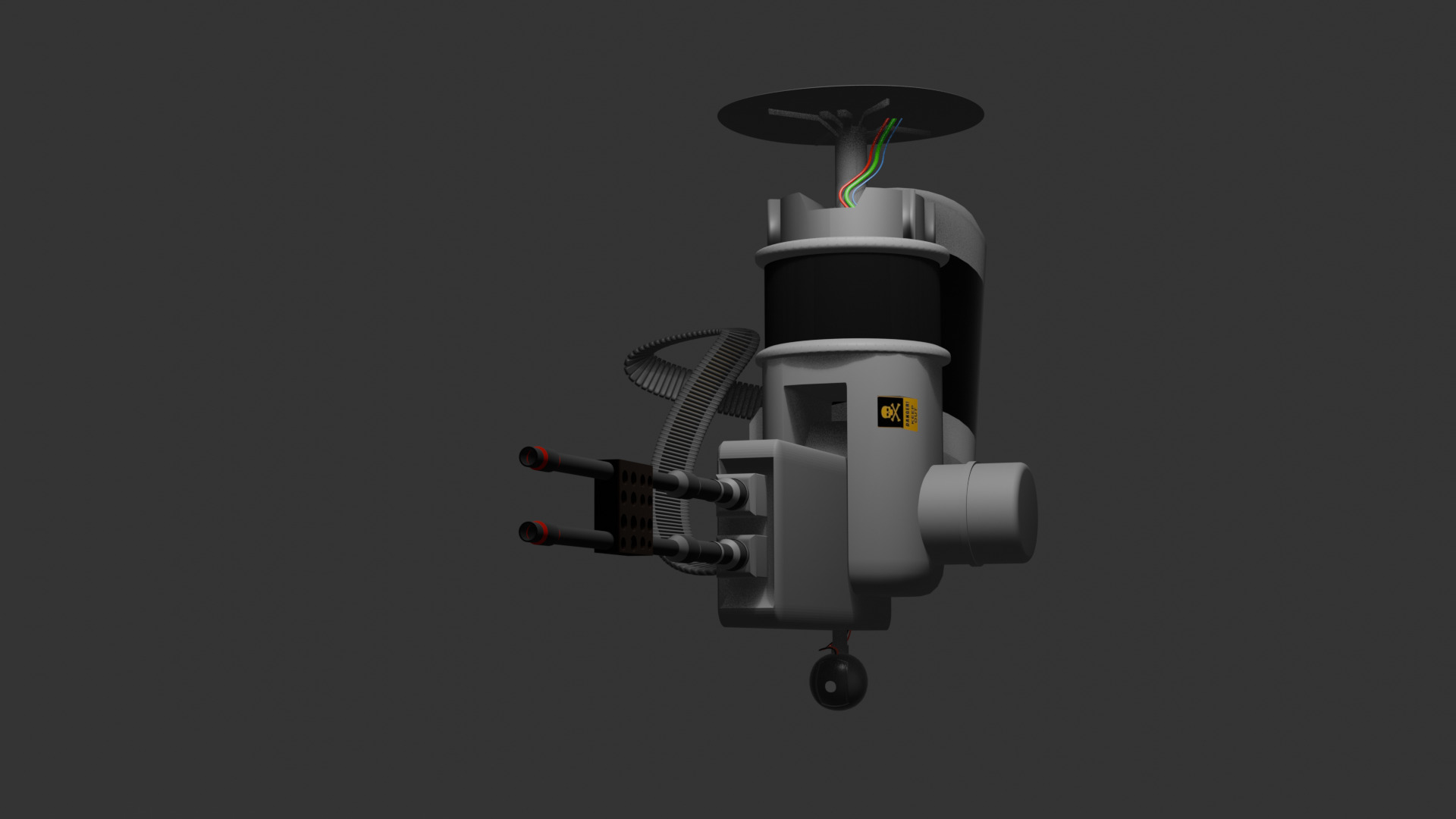 ADVANCED GATLING TURRT LOW- 3D model_6
