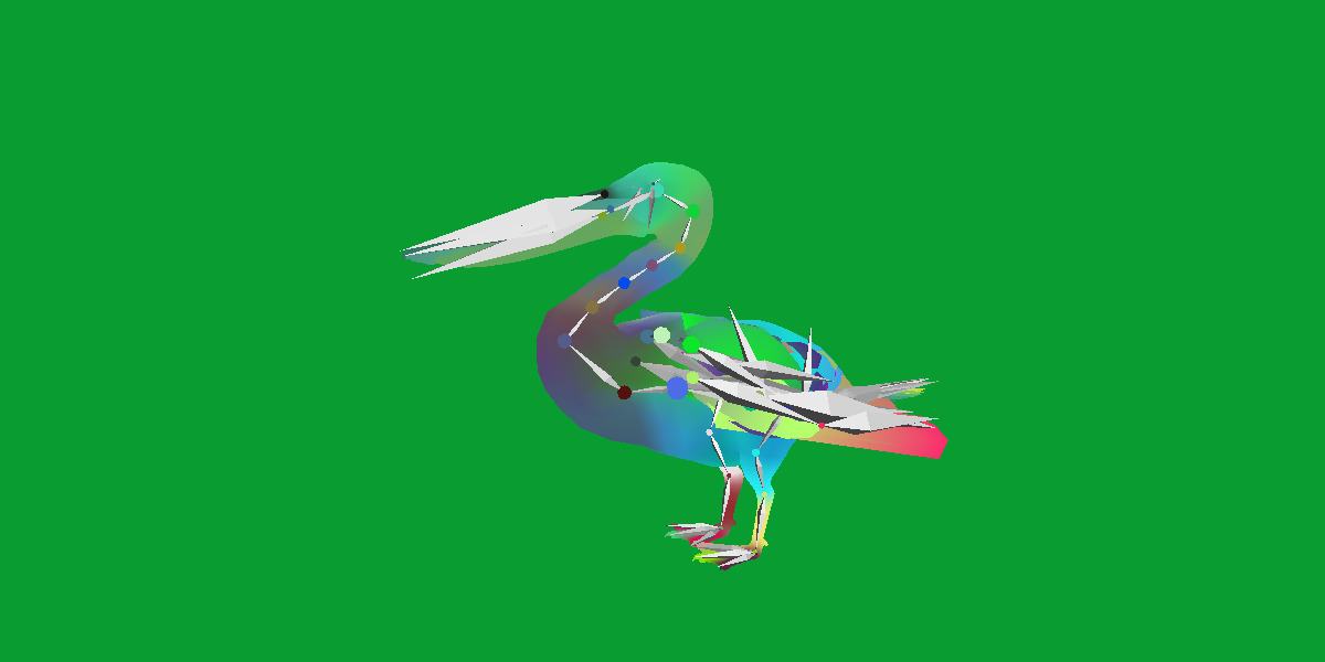 Pelican Bird Low-poly 3D model_27