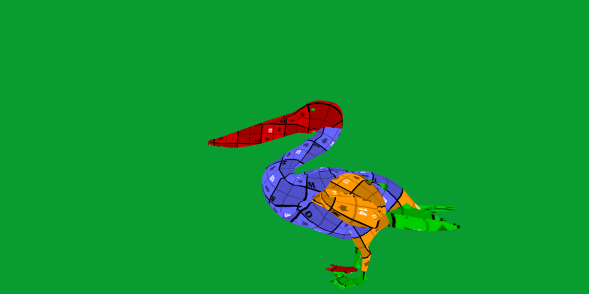 Pelican Bird Low-poly 3D model_19