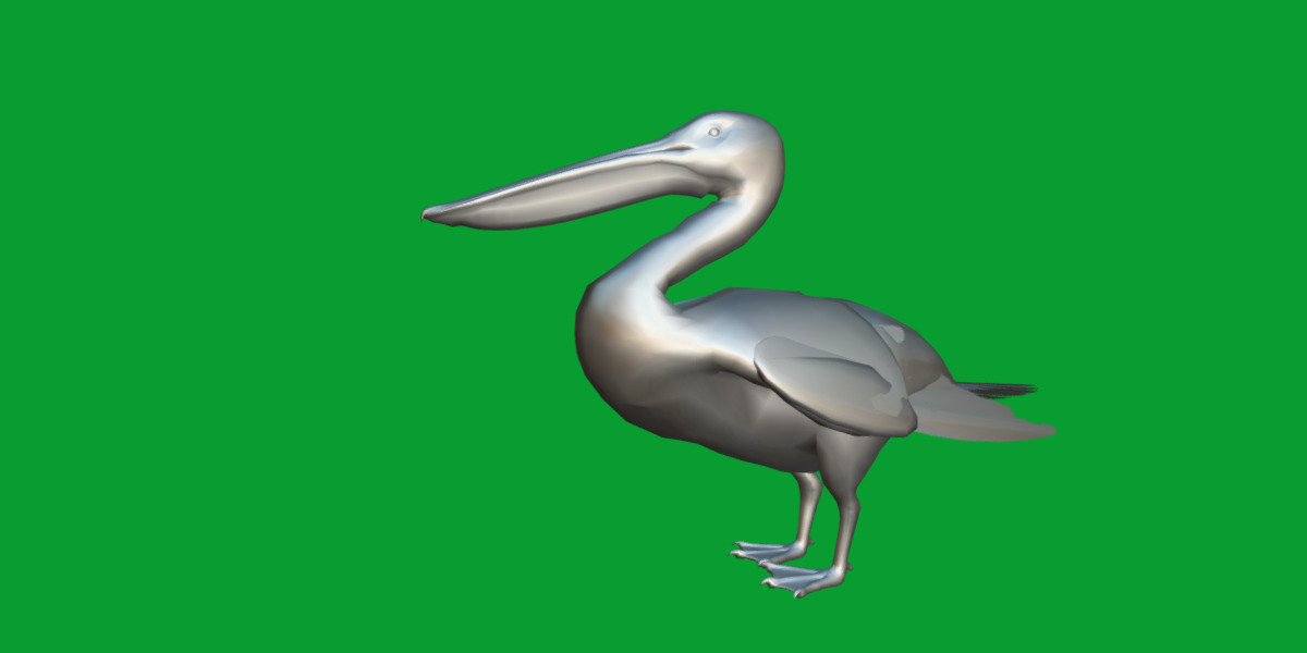 Pelican Bird Low-poly 3D model_12