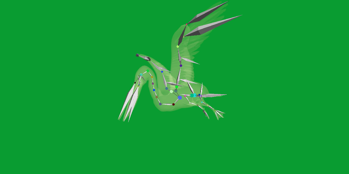 Pelican Bird Low-poly 3D model_29