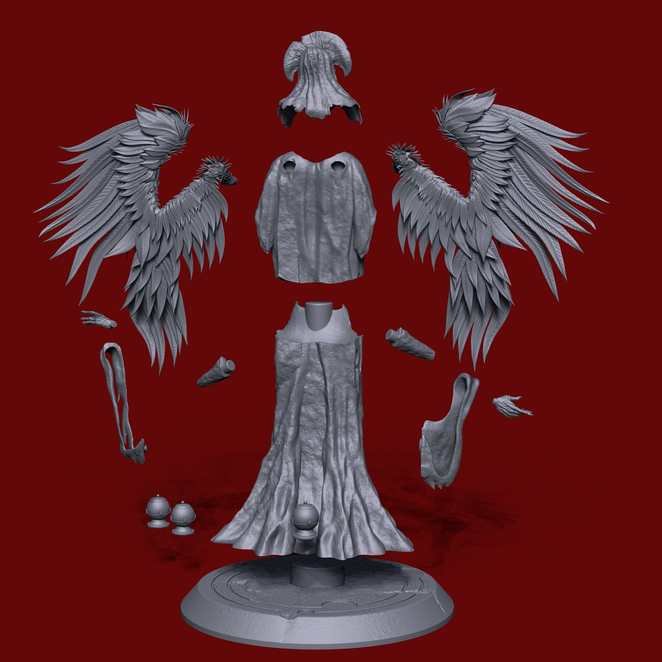 Angel of Death Hellboy2 3D print model_13