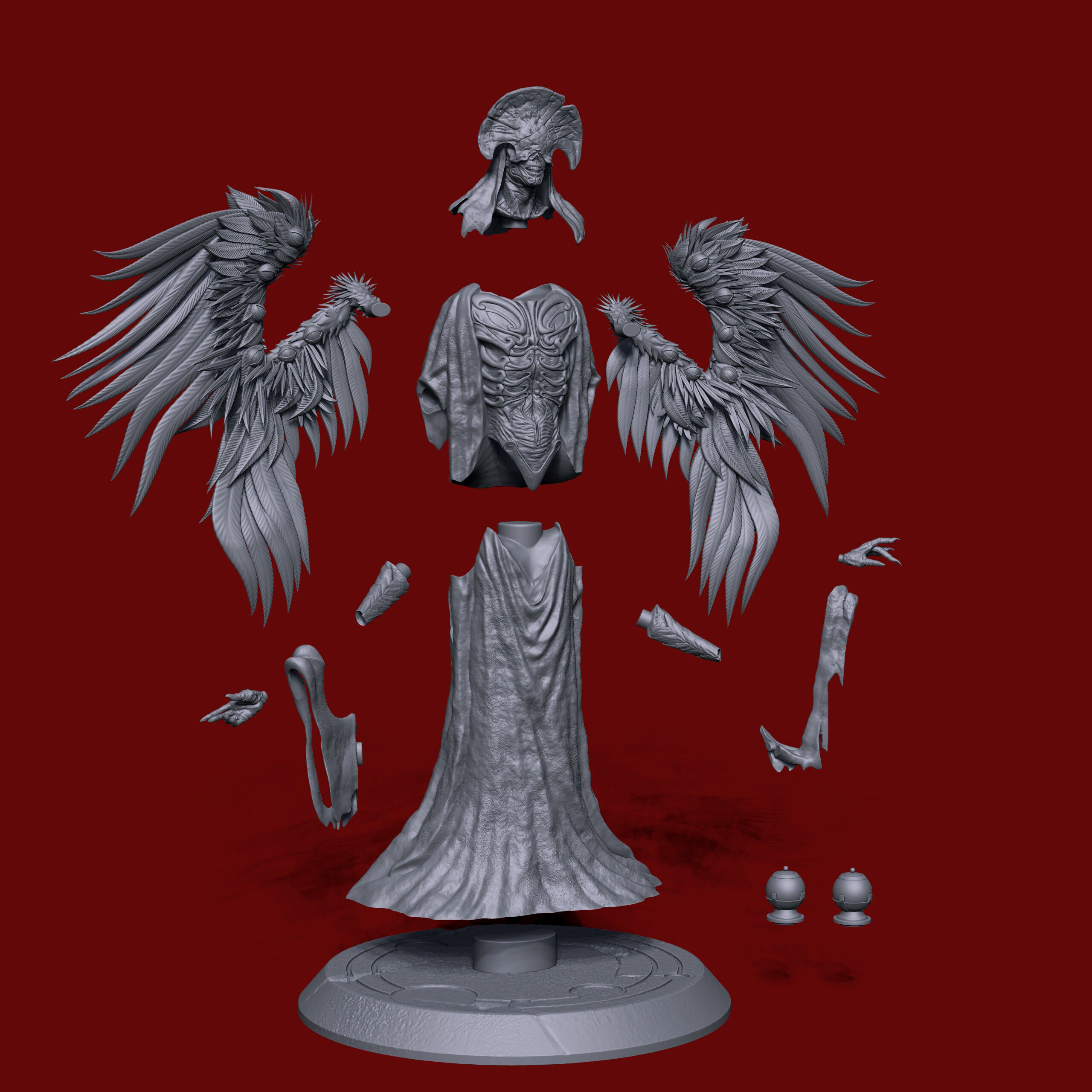 Angel of Death Hellboy2 3D print model_12