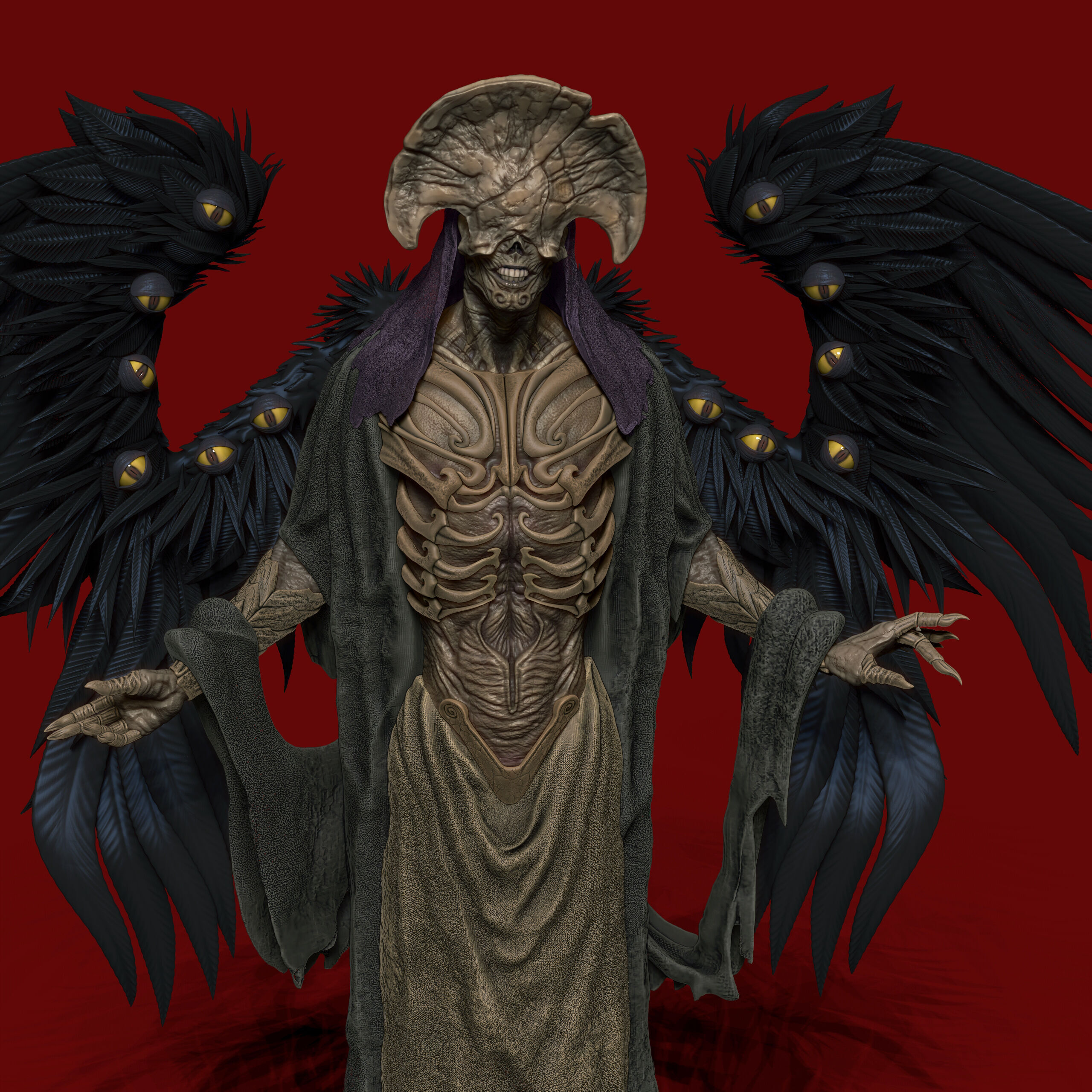 Angel of Death Hellboy2 3D print model_9