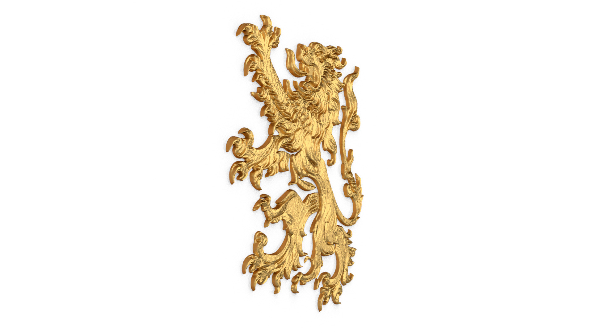 Heraldry Lion 02 3D print model_2