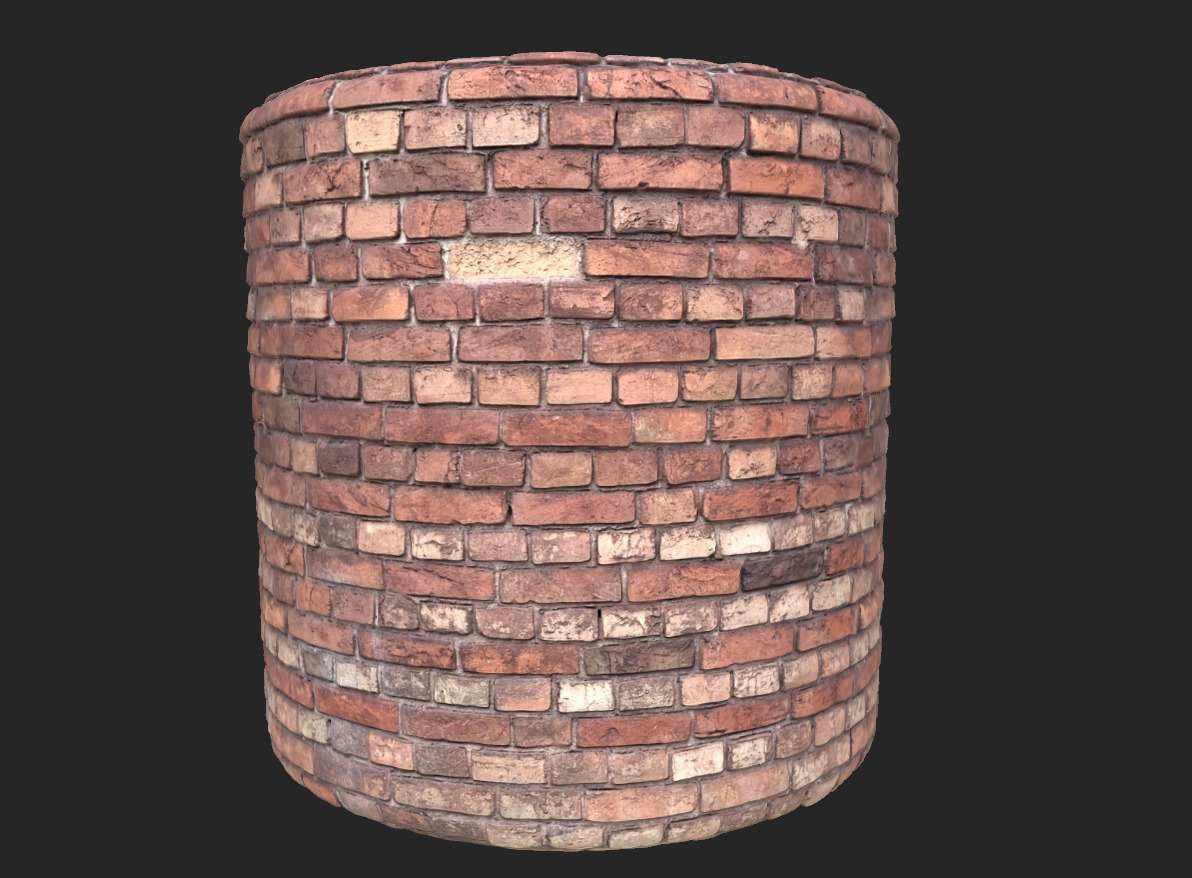 Brick Wall PBR Material Texture_9
