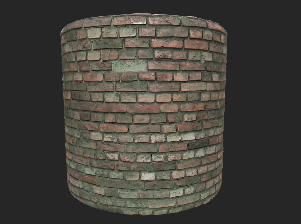 Brick Wall PBR Material Texture_11