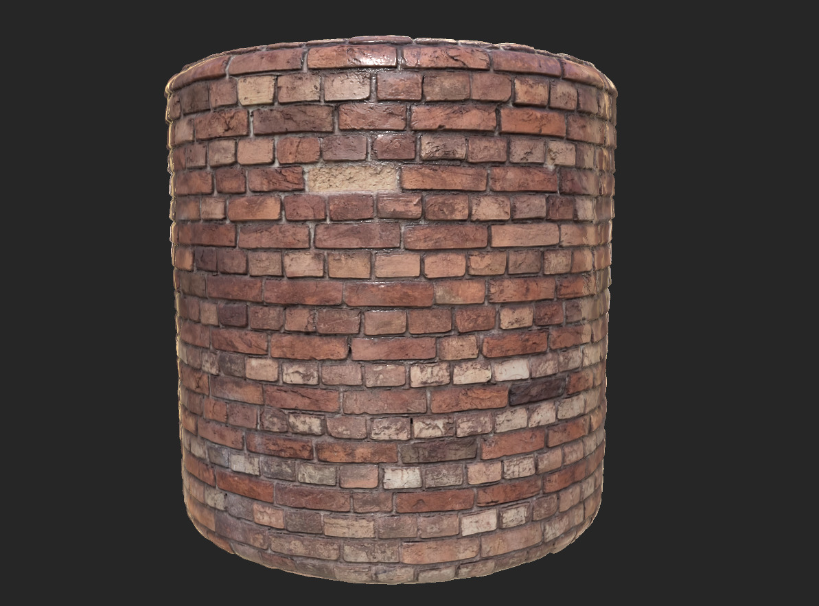 Brick Wall PBR Material Texture_10
