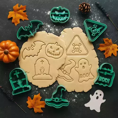 Halloween Cookie Cutter Set - 6 Cute Cake Cutter